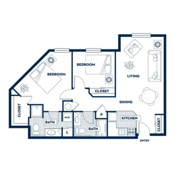 Floorplan of Fairwinds - Spokane, Assisted Living, Spokane, WA 6