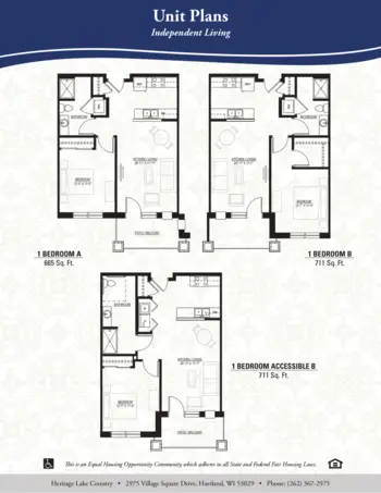Floorplan of Heritage Lake Country, Assisted Living, Memory Care, Hartland, WI 3