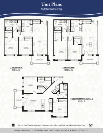 Floorplan of Heritage Lake Country, Assisted Living, Memory Care, Hartland, WI 4