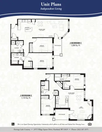 Floorplan of Heritage Lake Country, Assisted Living, Memory Care, Hartland, WI 5