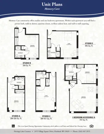 Floorplan of Heritage Lake Country, Assisted Living, Memory Care, Hartland, WI 6