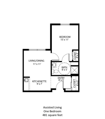 Floorplan of Heritage at the Plains at Parish Homestead, Assisted Living, Oneonta, NY 1