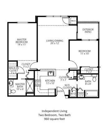 Floorplan of Heritage at the Plains at Parish Homestead, Assisted Living, Oneonta, NY 4