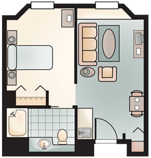 Floorplan of Herrick House, Assisted Living, Beverly, MA 1
