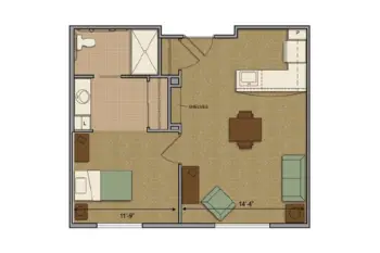 Floorplan of Morningstar of Fountain Hills, Assisted Living, Fountain Hills, AZ 1