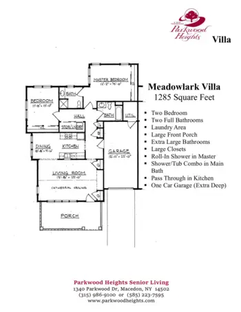 Floorplan of Parkwood Heights Senior Living Community, Assisted Living, Macedon, NY 1