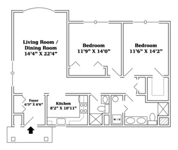 Floorplan of Personal Care at the Park, Assisted Living, Memory Care, Hatboro, PA 11