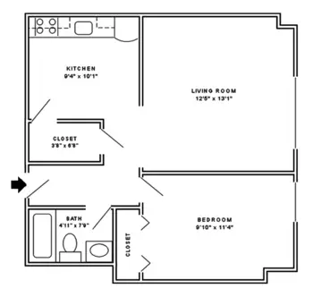 Floorplan of Personal Care at the Park, Assisted Living, Memory Care, Hatboro, PA 15