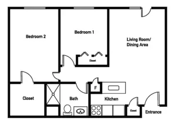 Floorplan of Regal Estates of League City, Assisted Living, League City, TX 1