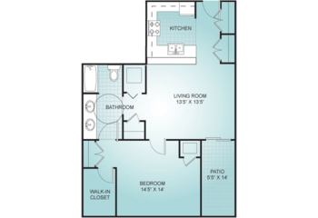 Floorplan of Riviera Senior Living, Assisted Living, Holly Hill, FL 6