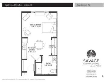 Floorplan of Savage Senior Living at Fen Pointe, Assisted Living, Memory Care, Savage, MN 1