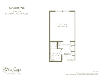 Floorplan of Villa Capri at Varenna, Assisted Living, Santa Rosa, CA 5