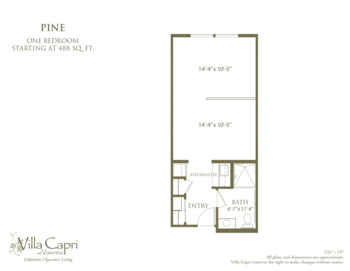 Floorplan of Villa Capri at Varenna, Assisted Living, Santa Rosa, CA 7