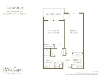 Floorplan of Villa Capri at Varenna, Assisted Living, Santa Rosa, CA 8
