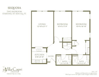 Floorplan of Villa Capri at Varenna, Assisted Living, Santa Rosa, CA 9