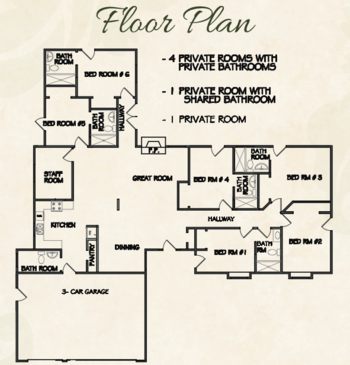 Floorplan of Applegate Residential Care Home, Assisted Living, Thousand Oaks, CA 1