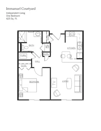 Floorplan of Assisted Living at Immanuel Courtyard, Assisted Living, Omaha, NE 2