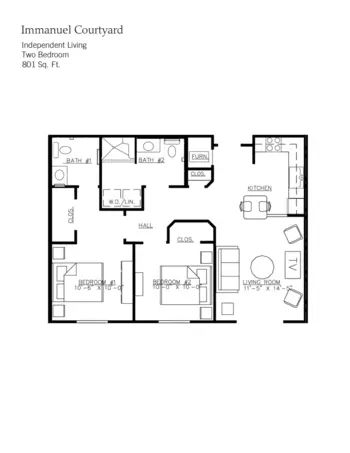 Floorplan of Assisted Living at Immanuel Courtyard, Assisted Living, Omaha, NE 3