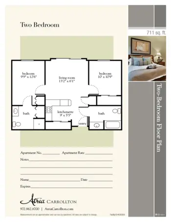 Floorplan of Atria Carrollton, Assisted Living, Carrollton, TX 3