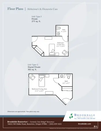 Floorplan of Brookdale Beaverton, Assisted Living, Beaverton, OR 3