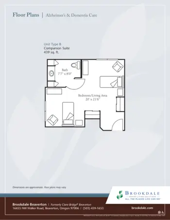 Floorplan of Brookdale Beaverton, Assisted Living, Beaverton, OR 4