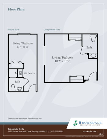 Floorplan of Brookdale Delta Assisted Living, Assisted Living, Lansing, MI 1