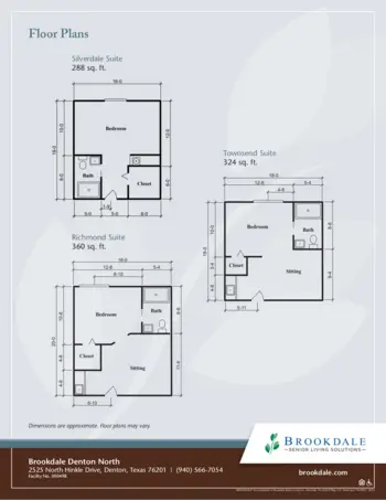 Floorplan of Brookdale Denton North, Assisted Living, Denton, TX 1