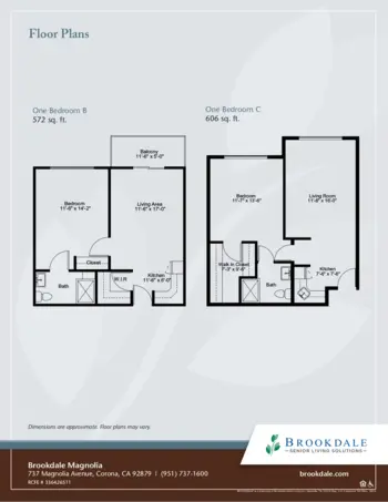 Floorplan of Brookdale Magnolia, Assisted Living, Corona, CA 3