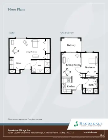 Floorplan of Brookdale Mirage Inn, Assisted Living, Rancho Mirage, CA 1