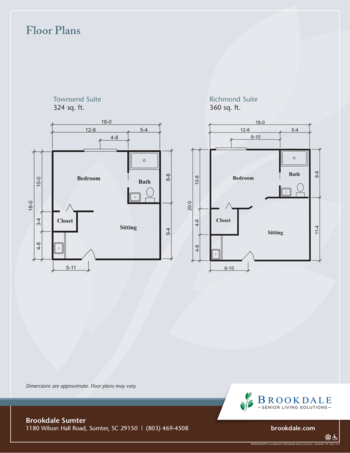 Floorplan of Brookdale Sumter, Assisted Living, Memory Care, Sumter, SC 2