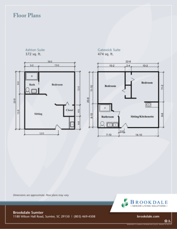 Floorplan of Brookdale Sumter, Assisted Living, Memory Care, Sumter, SC 3