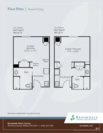 Floorplan of Brookdale West County, Assisted Living, Memory Care, Ballwin, MO 1