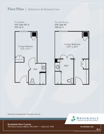 Floorplan of Brookdale West County, Assisted Living, Memory Care, Ballwin, MO 5