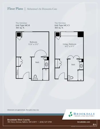 Floorplan of Brookdale West County, Assisted Living, Memory Care, Ballwin, MO 6