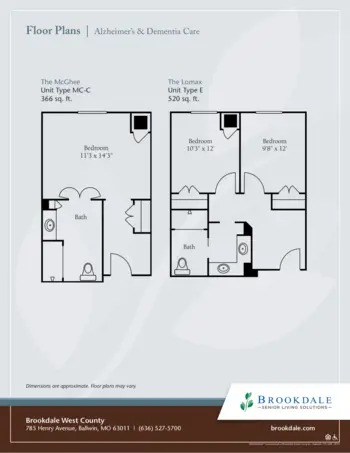 Floorplan of Brookdale West County, Assisted Living, Memory Care, Ballwin, MO 7