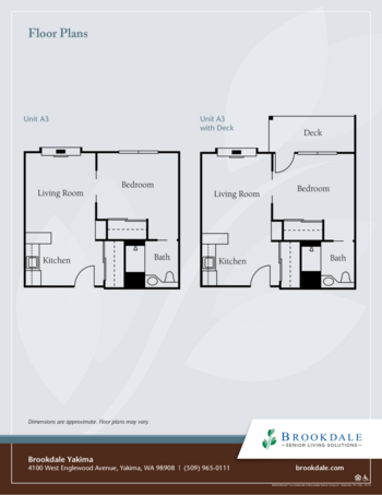 Floorplan of Brookdale Yakima, Assisted Living, Yakima, WA 3