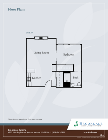 Floorplan of Brookdale Yakima, Assisted Living, Yakima, WA 6