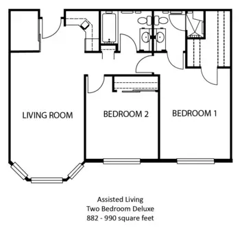 Floorplan of Crown Pointe, Assisted Living, Memory Care, Omaha, NE 3