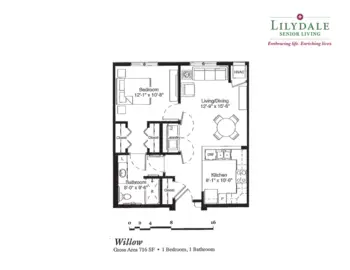 Floorplan of Lilydale Senior Living, Assisted Living, Memory Care, Saint Paul, MN 1