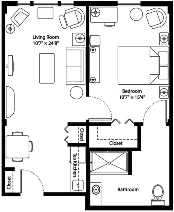 Floorplan of Mansfield Place, Assisted Living, Memory Care, Essex Junction, VT 1