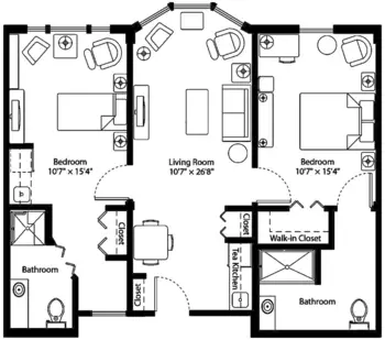 Floorplan of Mansfield Place, Assisted Living, Memory Care, Essex Junction, VT 2