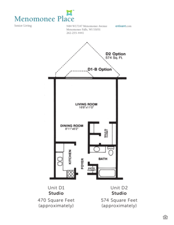 Floorplan of Menomonee Place, Assisted Living, Menomonee Falls, WI 1