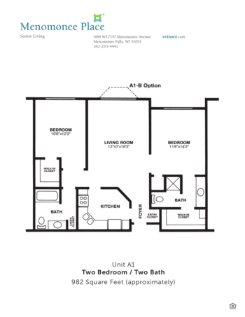 Floorplan of Menomonee Place, Assisted Living, Menomonee Falls, WI 4