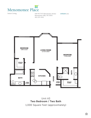 Floorplan of Menomonee Place, Assisted Living, Menomonee Falls, WI 5