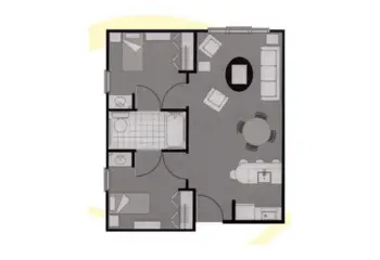 Floorplan of Morningside of Greenwood, Assisted Living, Greenwood, SC 3