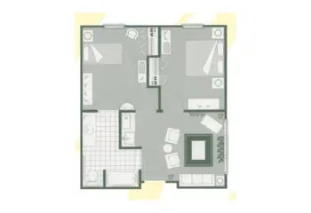 Floorplan of Morningside of Greenwood, Assisted Living, Greenwood, SC 4