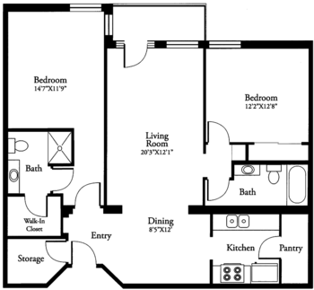 Floorplan of Mountain View Retirement Village, Assisted Living, Tucson, AZ 4