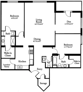 Floorplan of Mountain View Retirement Village, Assisted Living, Tucson, AZ 5