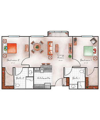 Floorplan of Orchard Pointe at Arrowhead, Assisted Living, Glendale, AZ 2