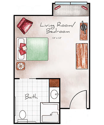 Floorplan of Orchard Pointe at Arrowhead, Assisted Living, Glendale, AZ 3